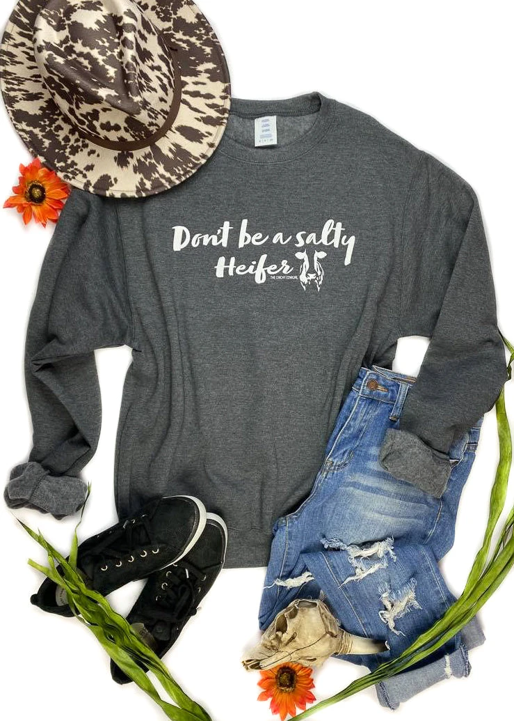 Dark Grey Salty Heifer Sweatshirt