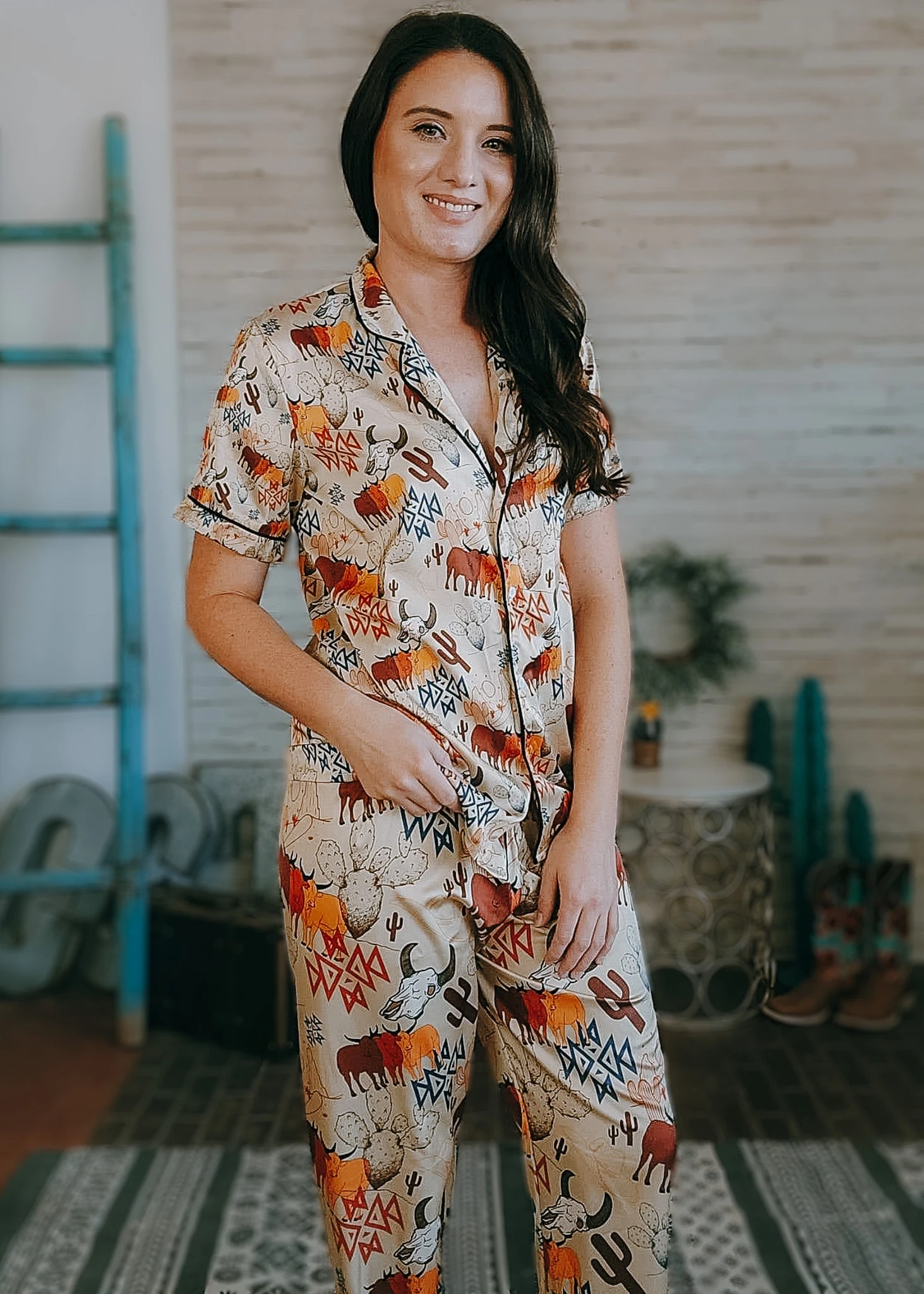 Desperado Days Silky Western Pajamas - Image 2