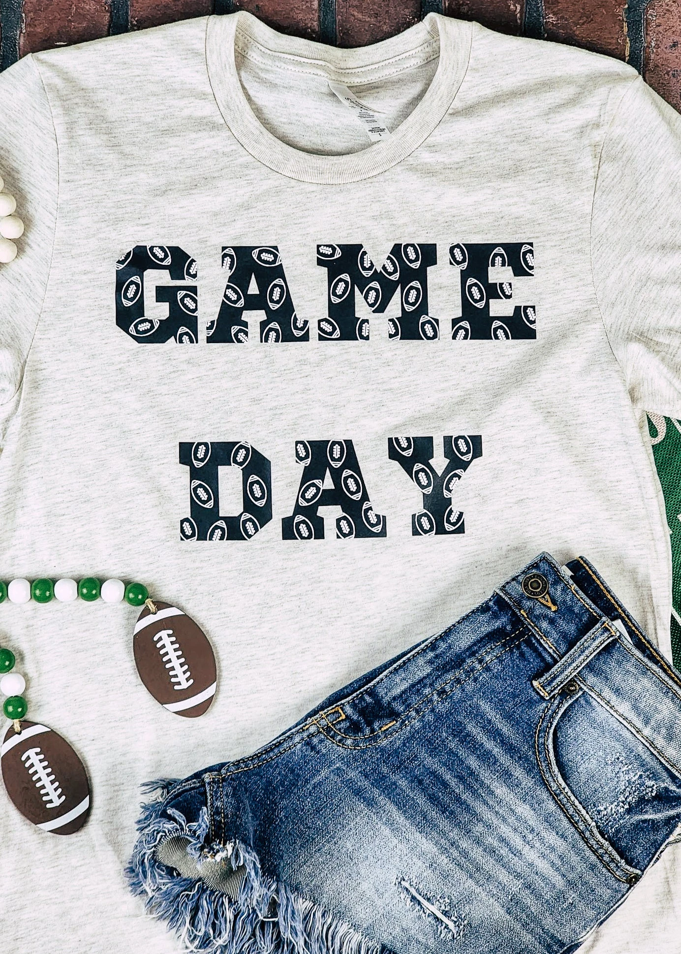 Heather Natural Game Day Short Sleeve Graphic Tee - Image 2
