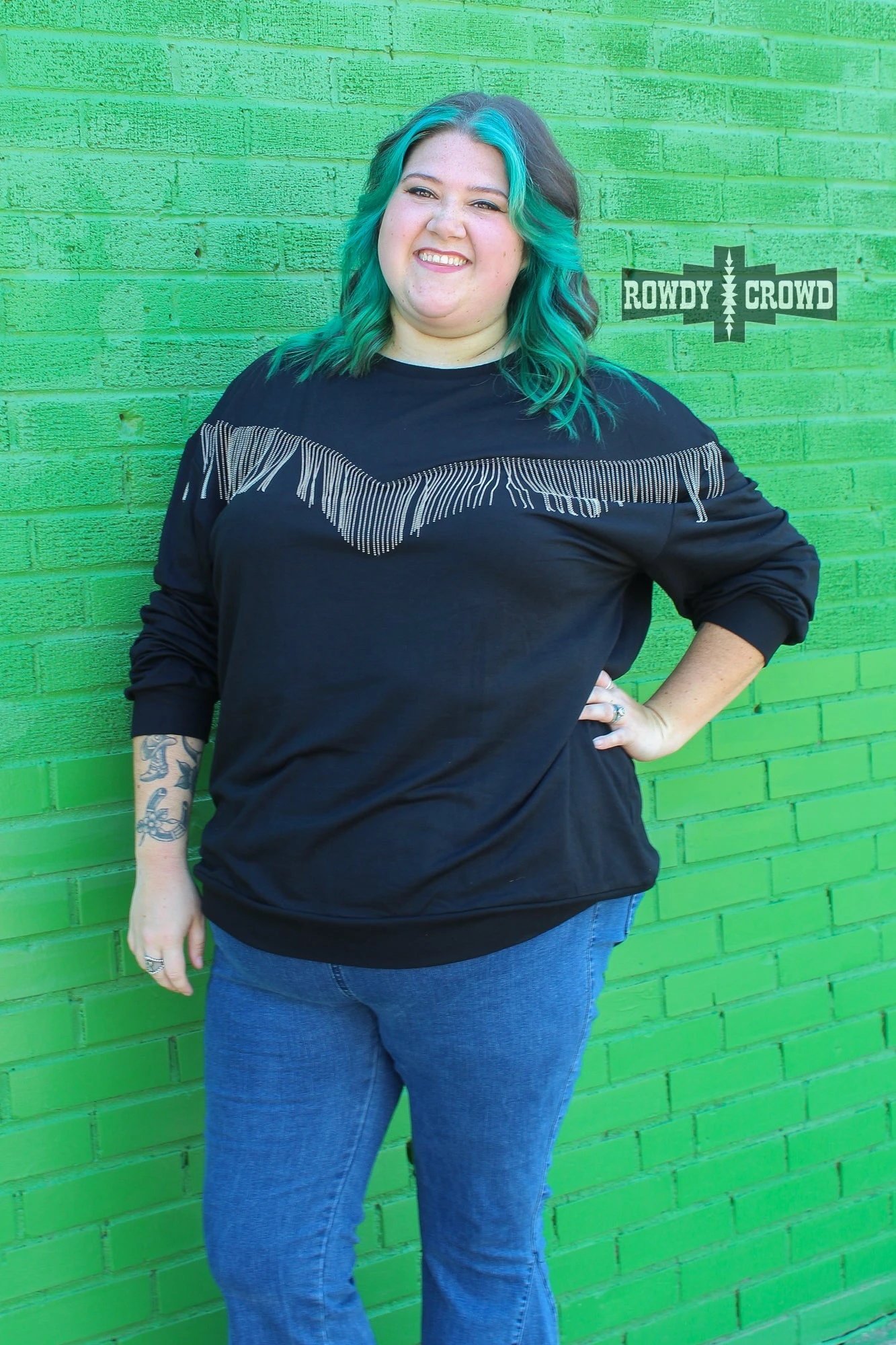 Rhinestone Cowgirl Sweater - Image 7