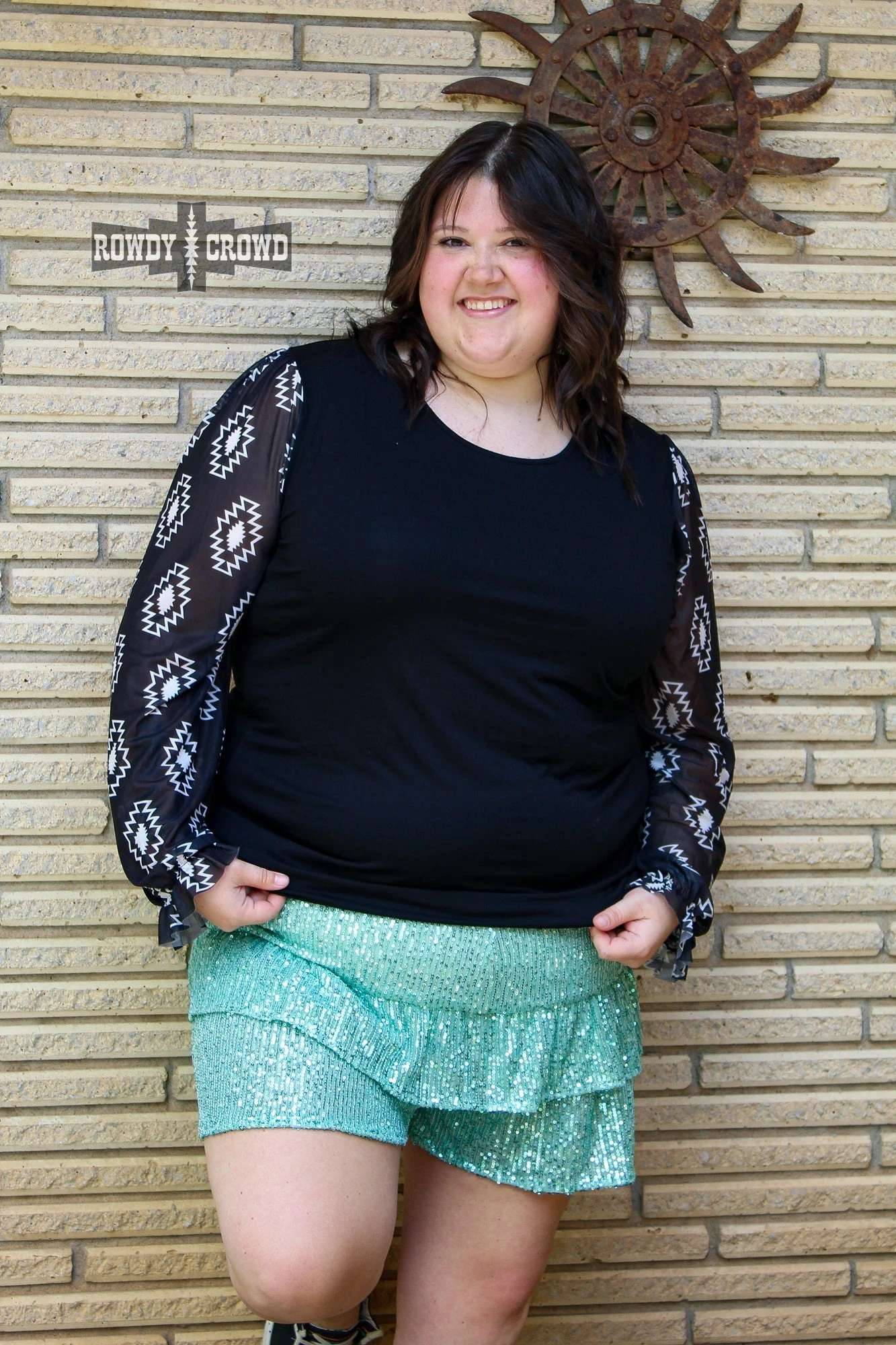 TURQUOISE- Ruffles & Rust Shorts - Image 8