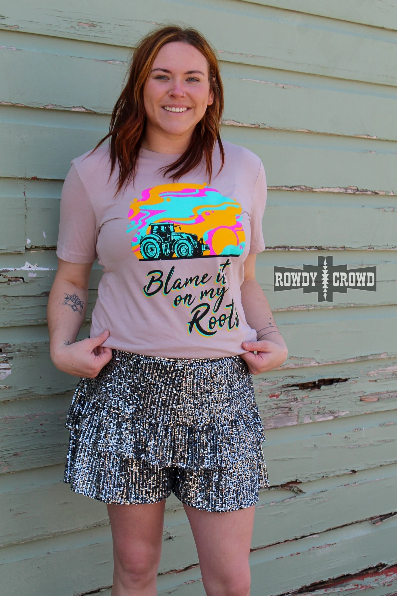 BLACK- Ruffles & Rust Shorts - Image 3