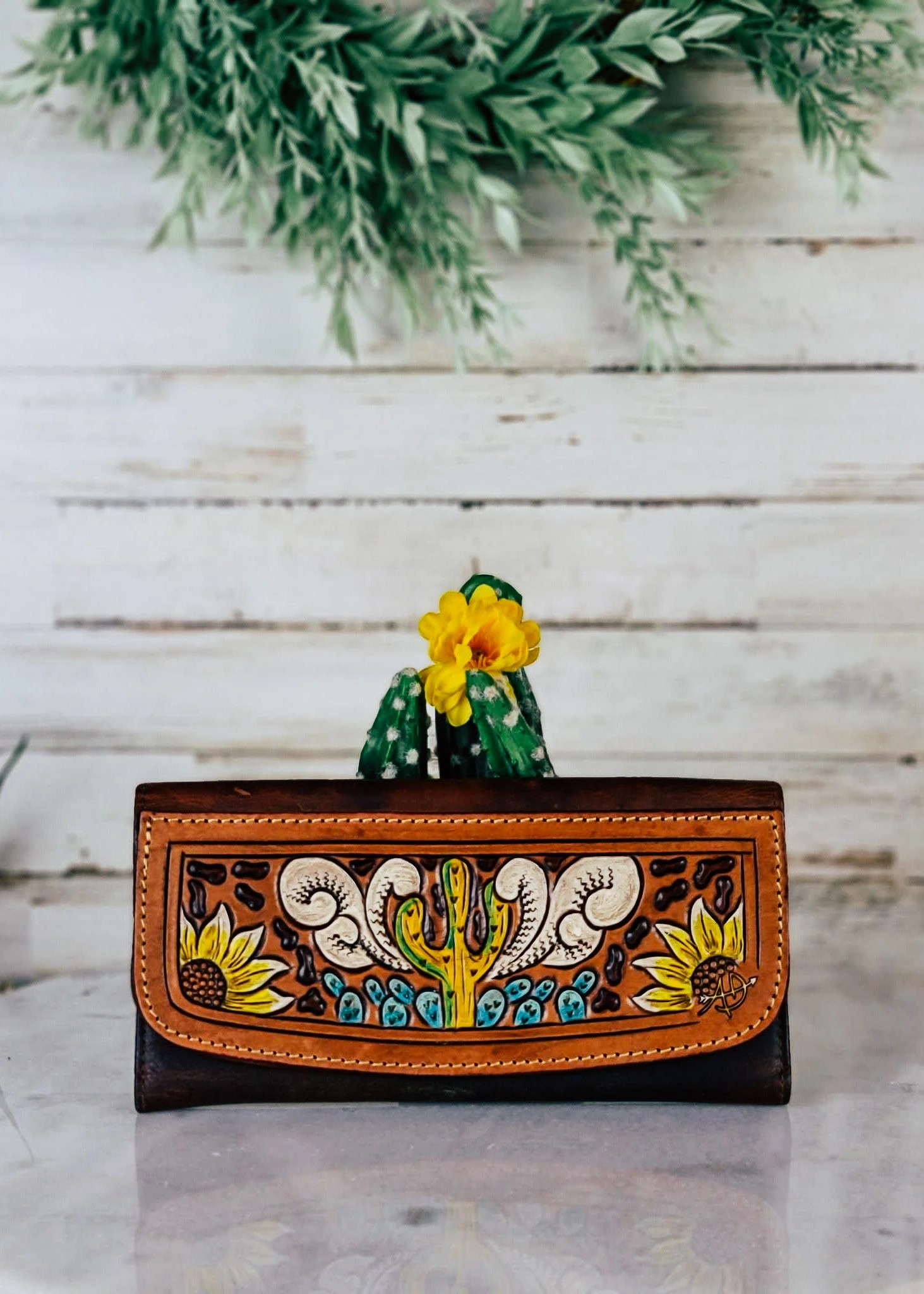 Leopard Cactus Convertible Wallet