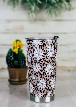 Leopard Daisy Tumbler
