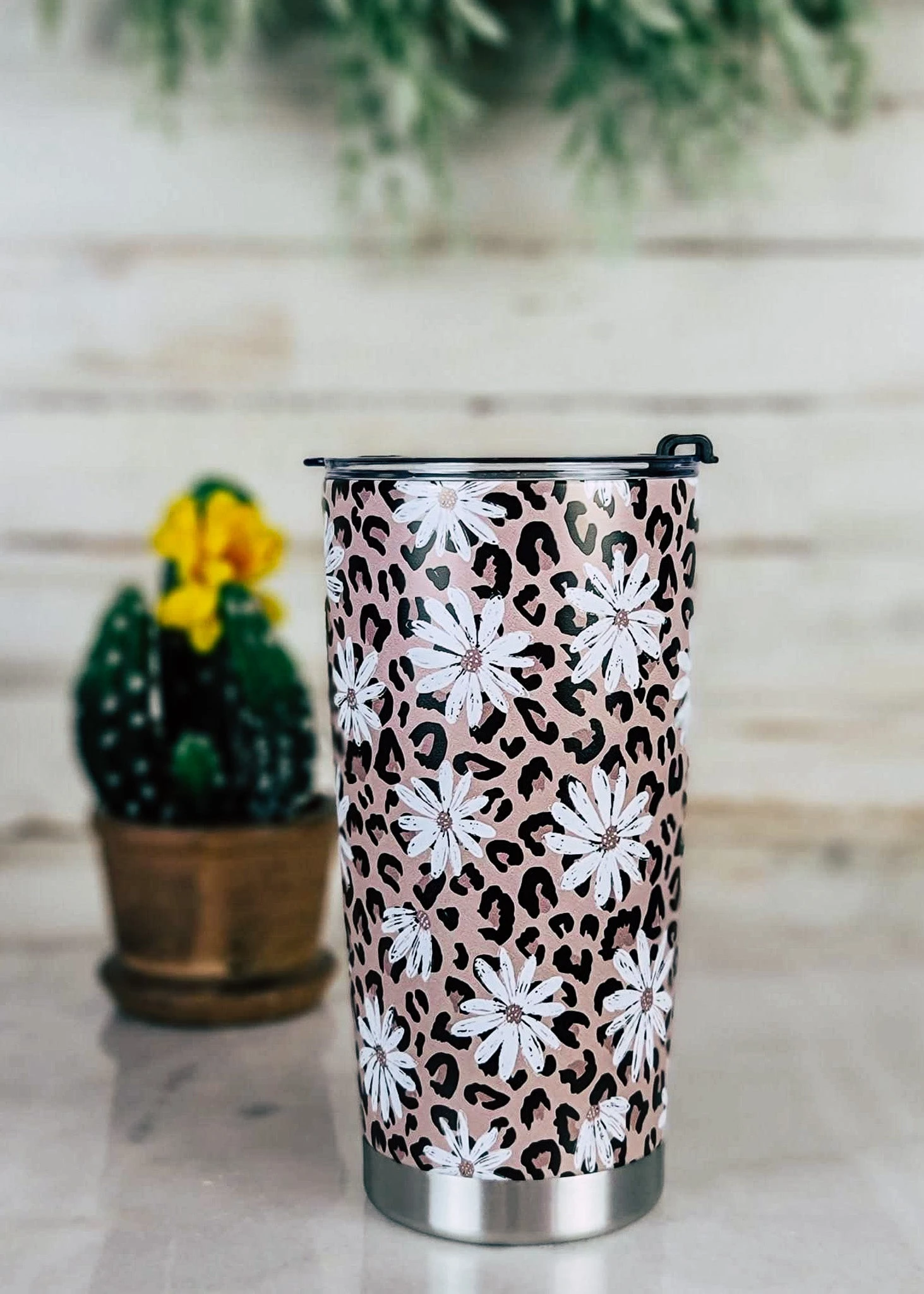 Leopard Daisy Tumbler