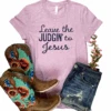 Lilac Leave The Judgin' To Jesus Short Sleeve Graphic Tee