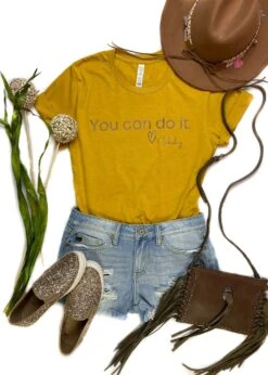 Mustard You Can Do It Love Whiskey Short Sleeve Tee