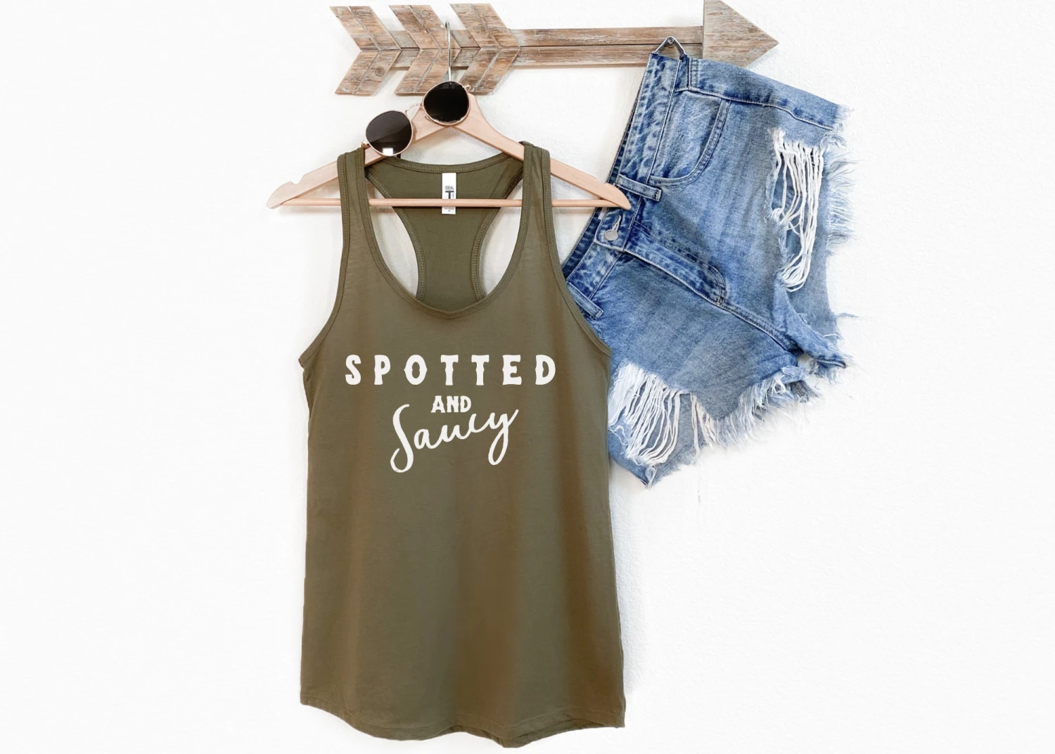 Spotted & Saucy Racerback Tank