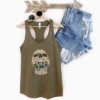 Squash Blossom Skull Racerback Tank