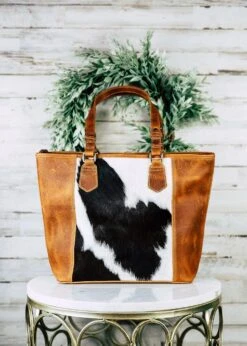 Pine Valley Cowhide Tote Handbag