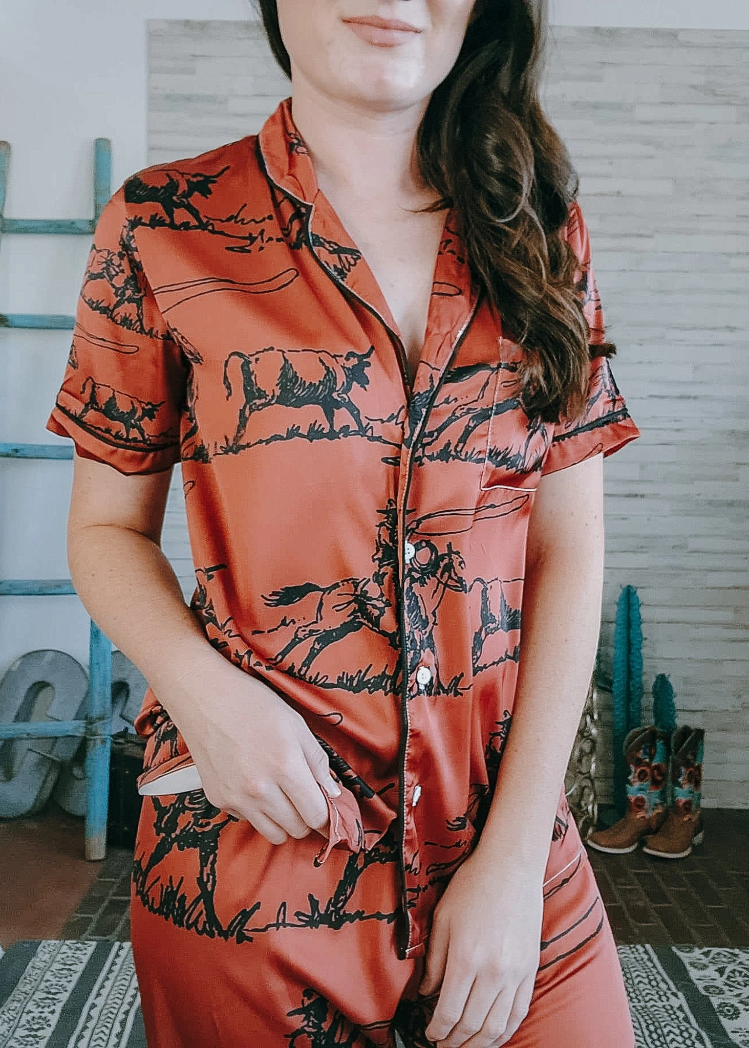 Rust Ranch Roper Pajama Set - Image 2