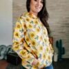 Yellow Sunflower & Cactus Hoodie