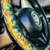 Sunflower & Cactus Steering Wheel Cover