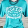 Teal Queen Of The 5D Short Sleeve Graphic Tee