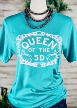 Teal Queen Of The 5D Short Sleeve Graphic Tee