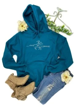 Teal She Cannot Be Tamed Hoodie