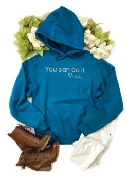 Teal You Can Do It Whiskey Hoodie