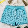 Turquoise Brands Drawstring Shorts