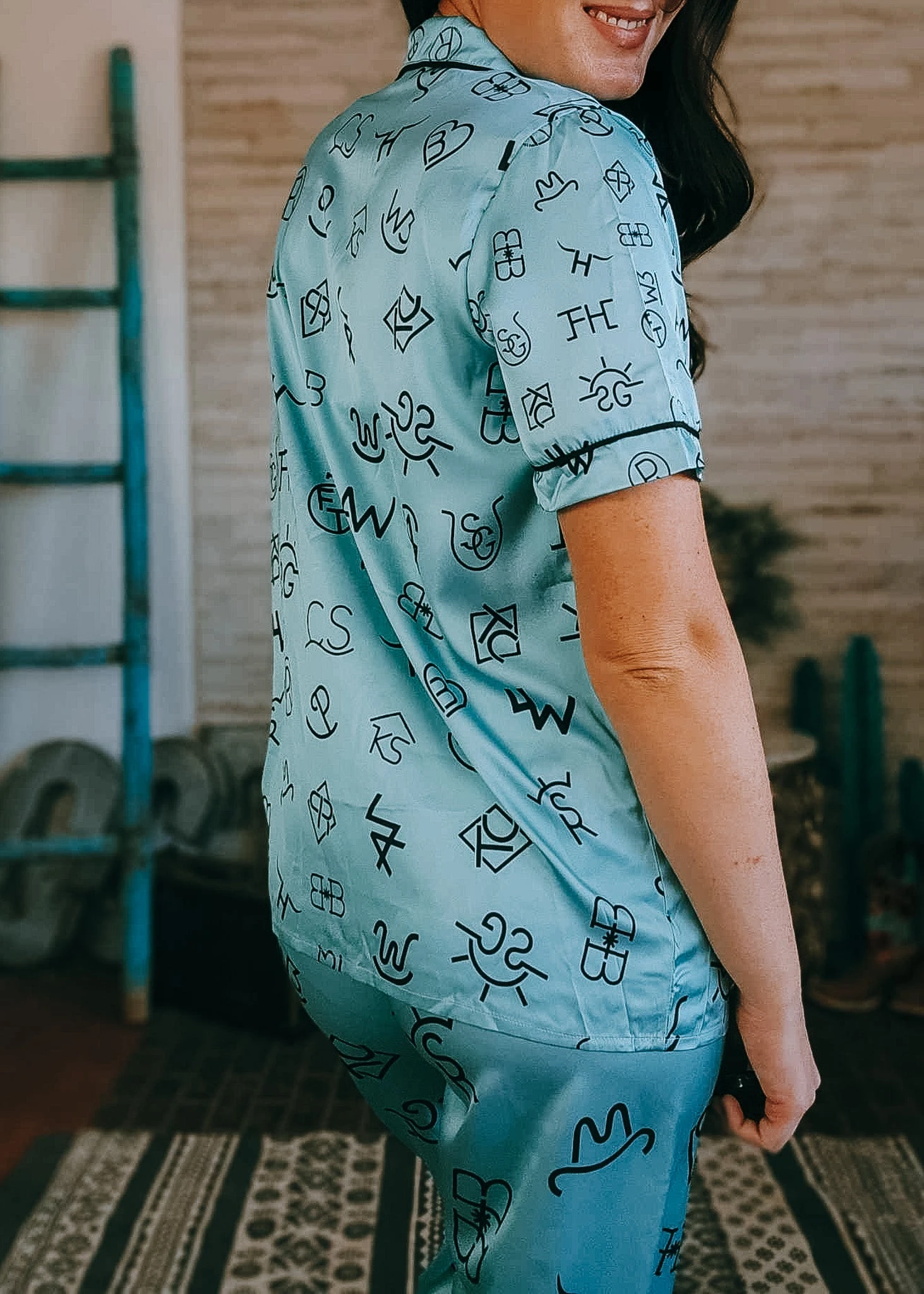 Turquoise Brands Silky Pajamas - Image 5