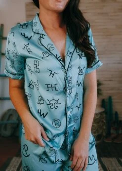 Turquoise Brands Silky Pajamas