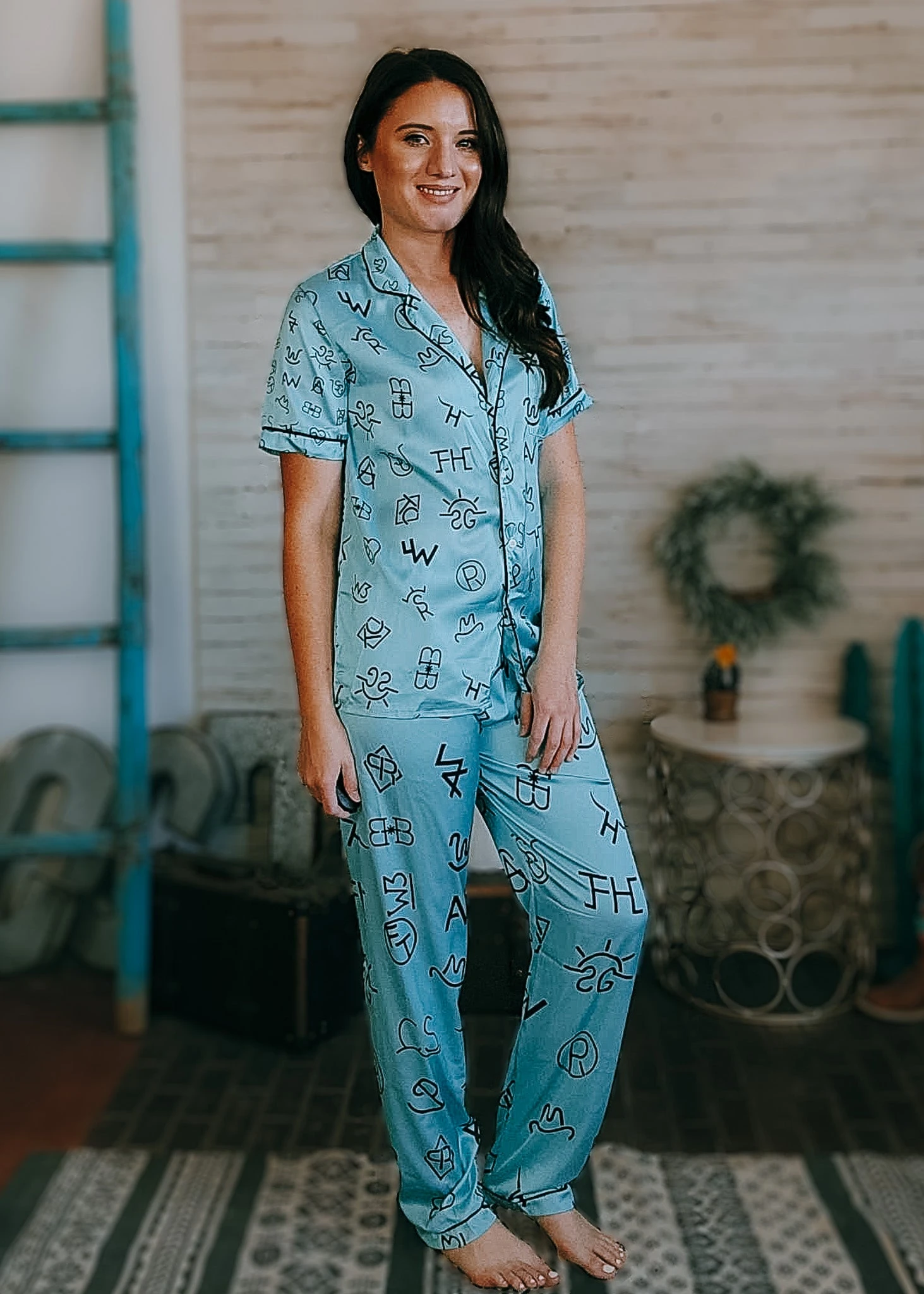 Turquoise Brands Silky Pajamas - Image 3