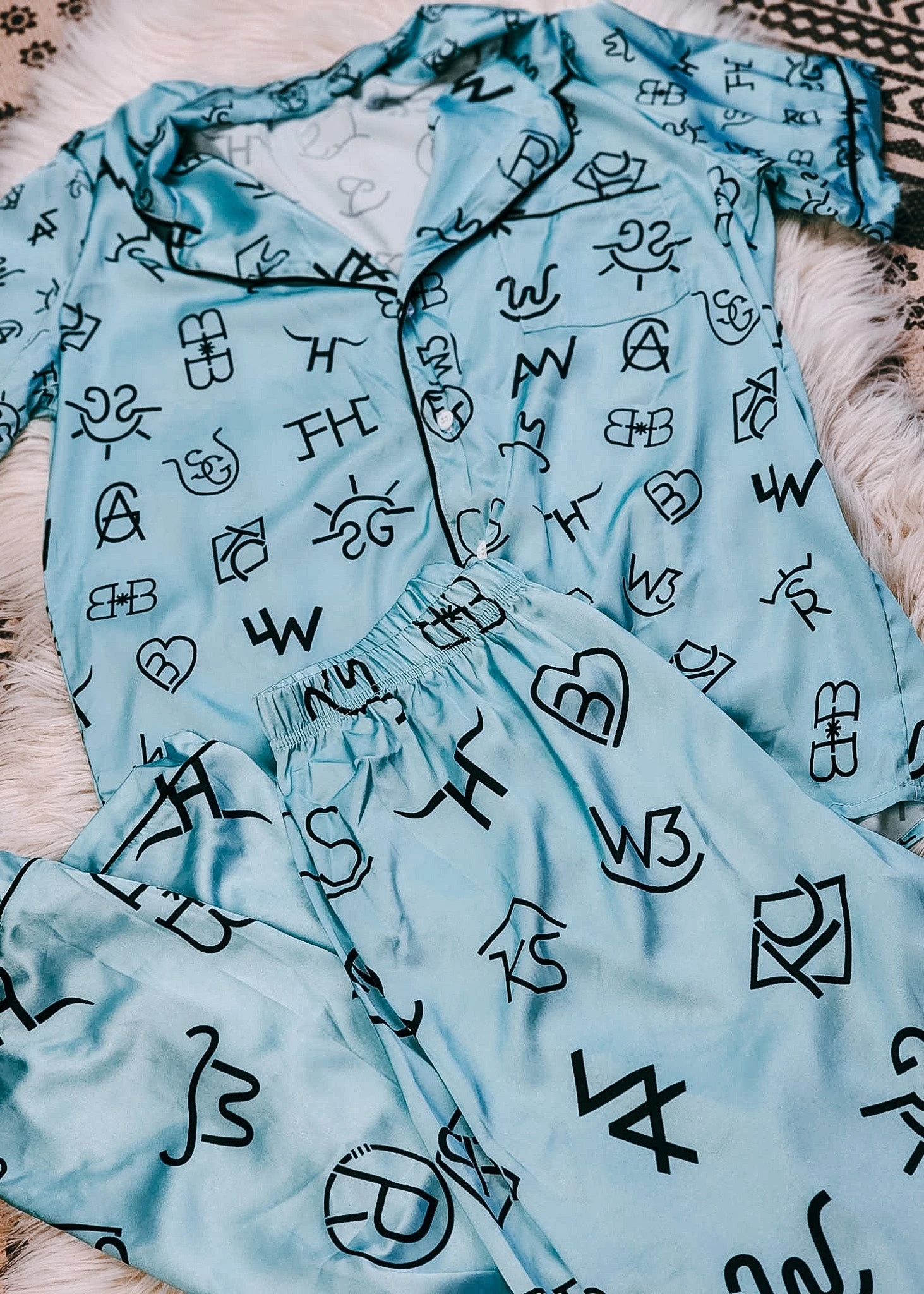 Turquoise Brands Silky Pajamas - Image 4