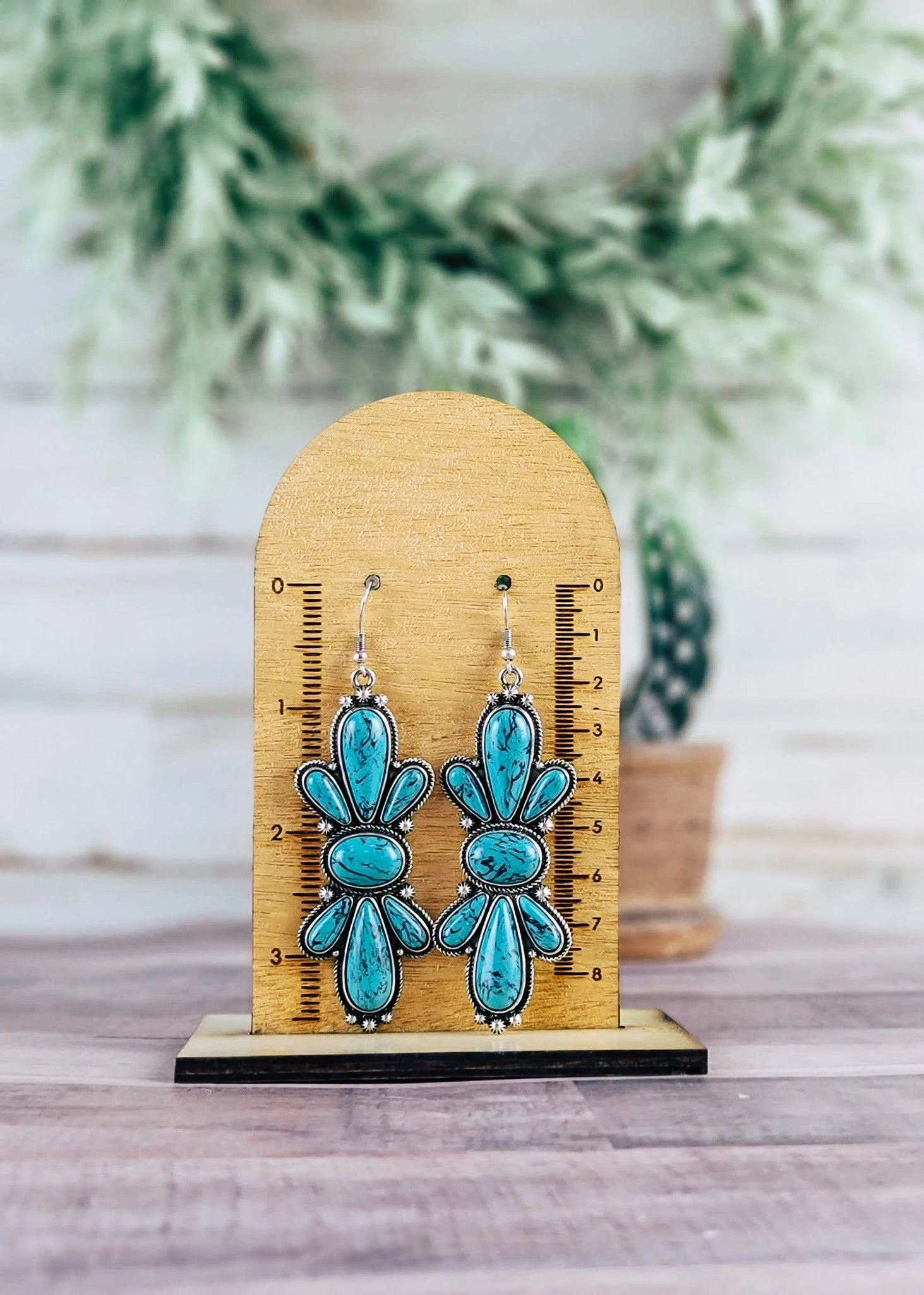 Turquoise Southwestern Earrings - Image 3