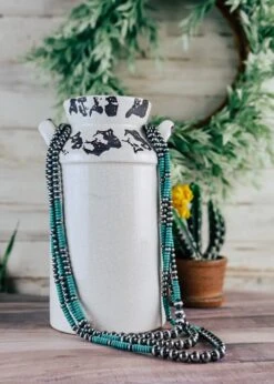Turquoise & Silver Multi Layered Necklace
