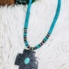 Western Turquoise Cross Necklace