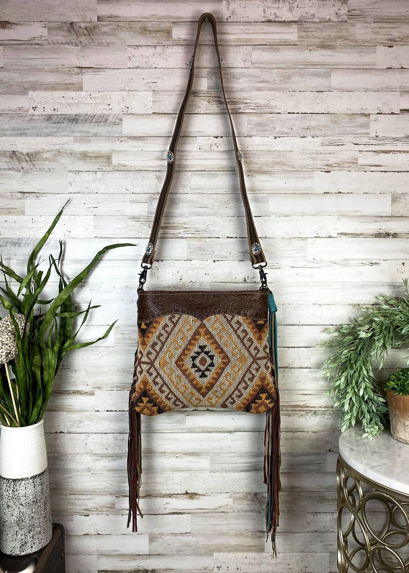 Wild West Aztec Fringe Crossbody - Image 4