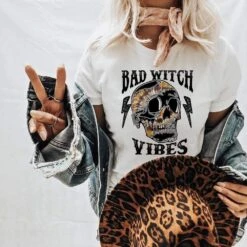 White Bad Witch Vibes Graphic Tee
