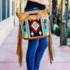 Bandelier Aztec Fringe Handbag