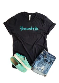 Black Horseaholic Short Sleeve Graphic Tee