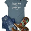 Heather Slate Chicken Mom Of The Year Short Sleeve Tee