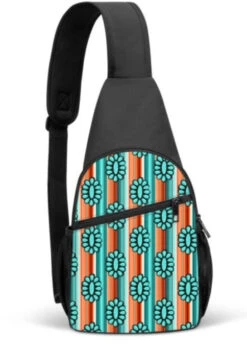 Serape Squash Blossom Sling Bag