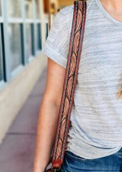Feather Tooled Purse Strap