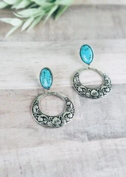 Turquoise Hoop Earrings