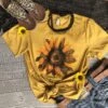 Mustard Leopard Sunflower Tee