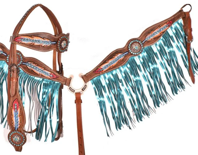 Light As A Feather Fringe Headstall Set