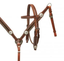 PONY Silver Concho Headstall Set