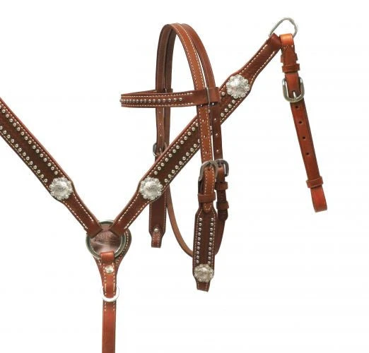 PONY Silver Concho Headstall Set