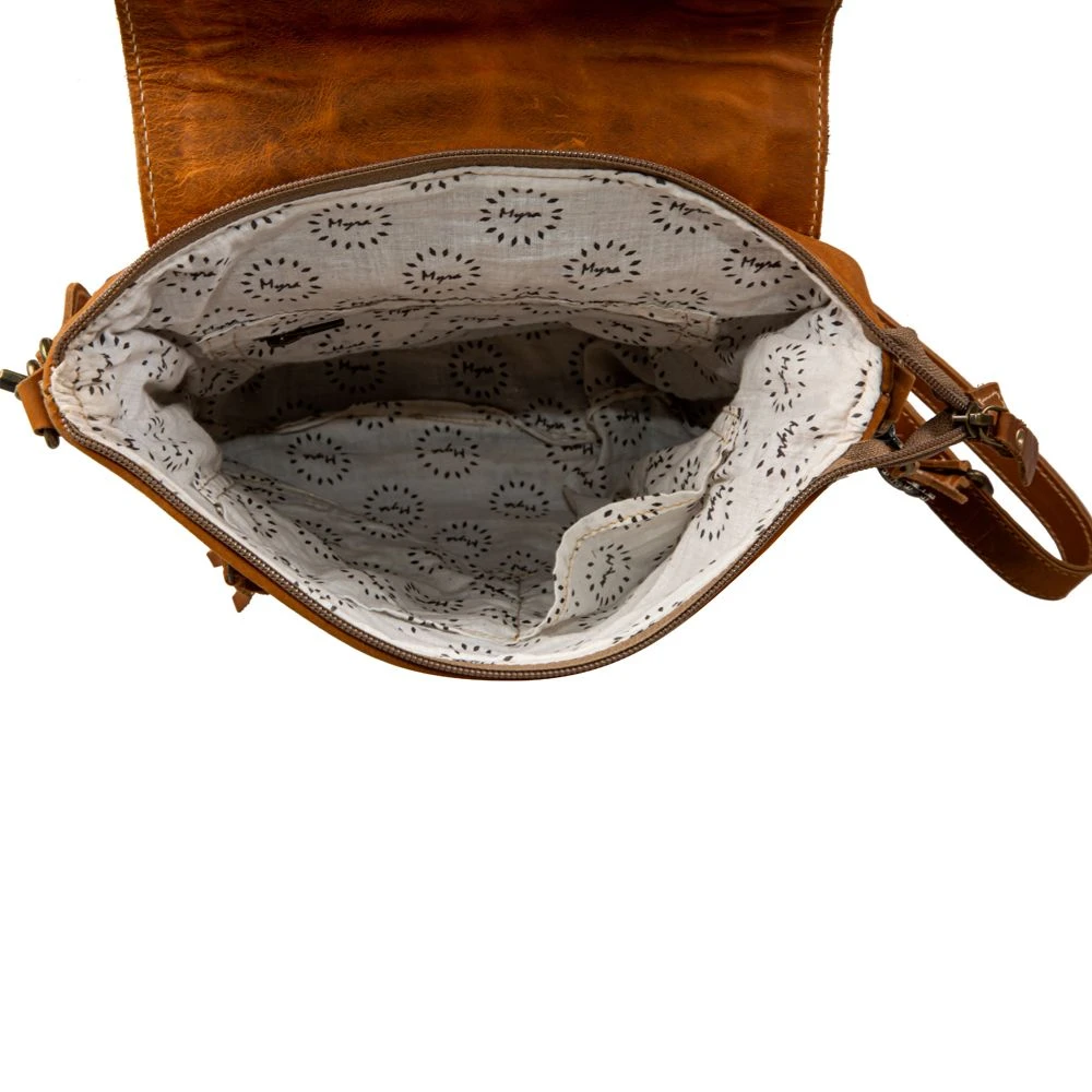 Saddleback Cowhide Crossbody Handbag - Image 5