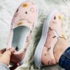 Salmon Desert Scene Slip On Sneaker Shoes