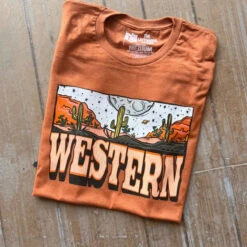 Harvest Orange Western Moon Tee