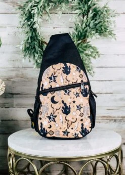 Western Collage Sling Handbag