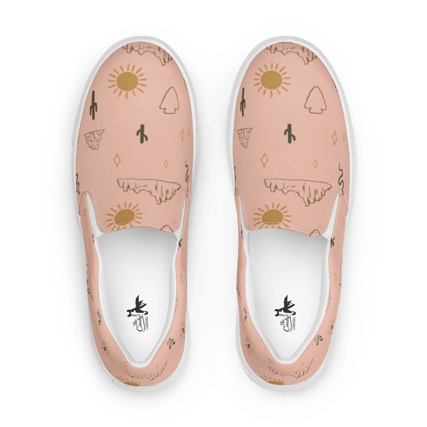 Salmon Desert Scene Slip On Sneaker Shoes - Image 5