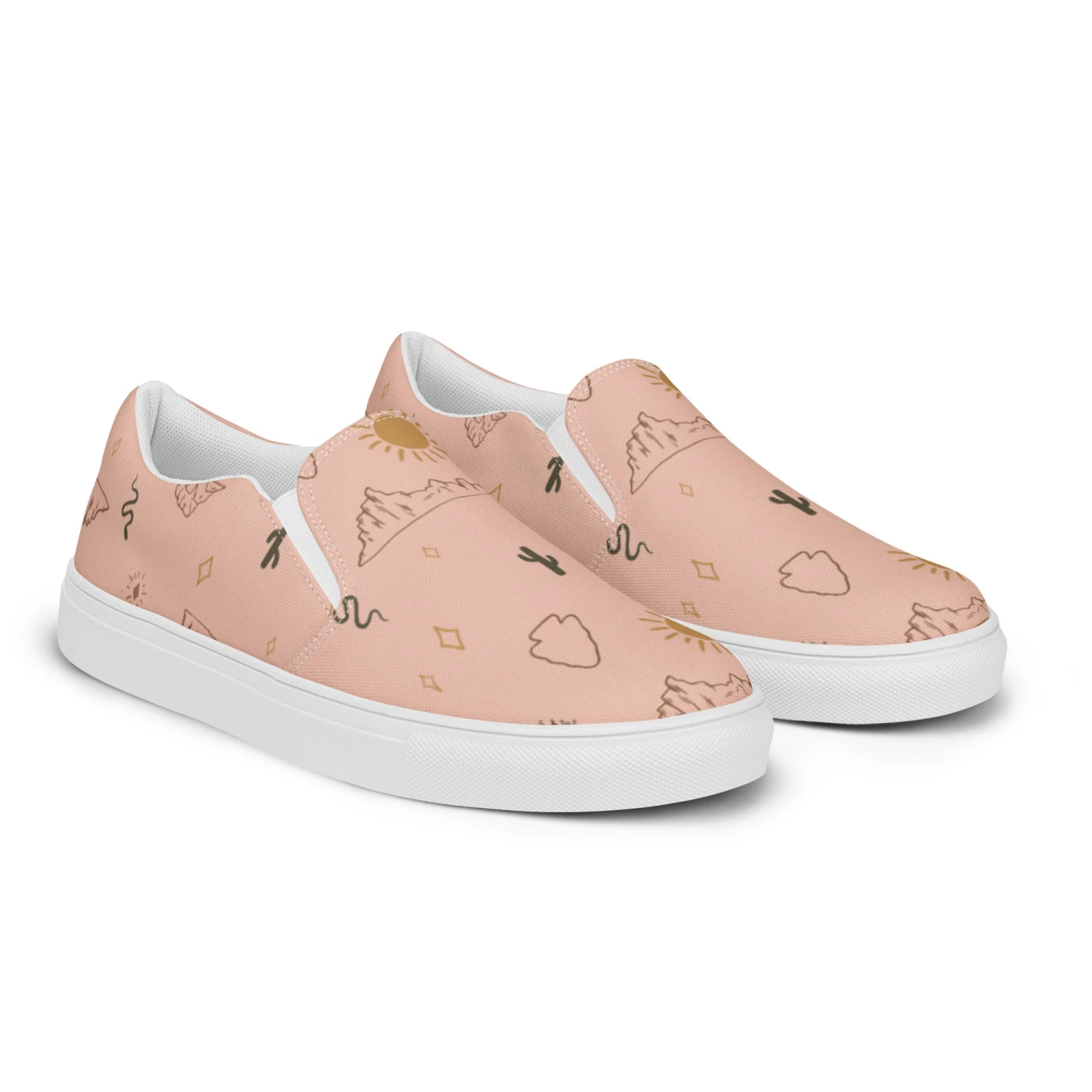 Salmon Desert Scene Slip On Sneaker Shoes - Image 8